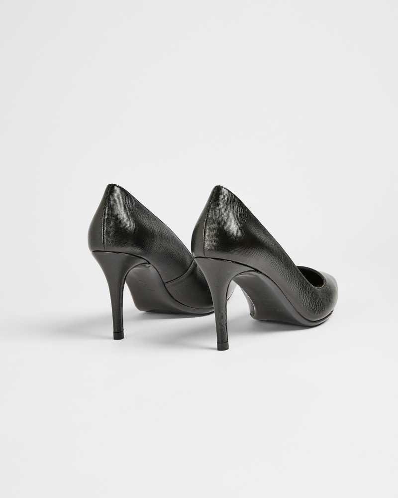 Black Ted Baker Alysse Leather Court Shoes | ZA0001641