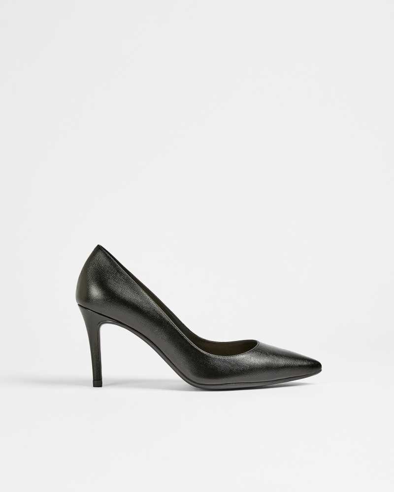 Black Ted Baker Alysse Leather Court Shoes | ZA0001641