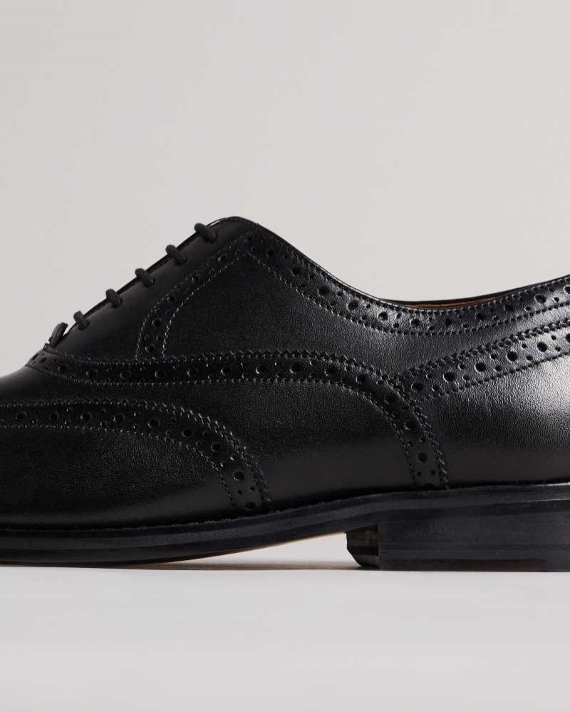 Black Ted Baker Amaiss Formal Leather Brogue Shoes | ZA0001621