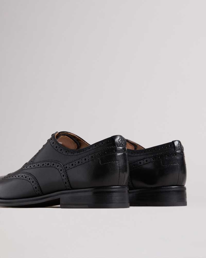 Black Ted Baker Amaiss Formal Leather Brogue Shoes | ZA0001621