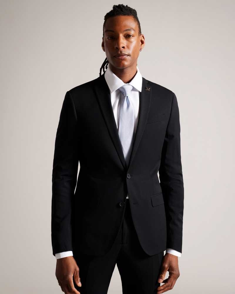 Black Ted Baker Bainsur Black Wool Suit | ZA0001089