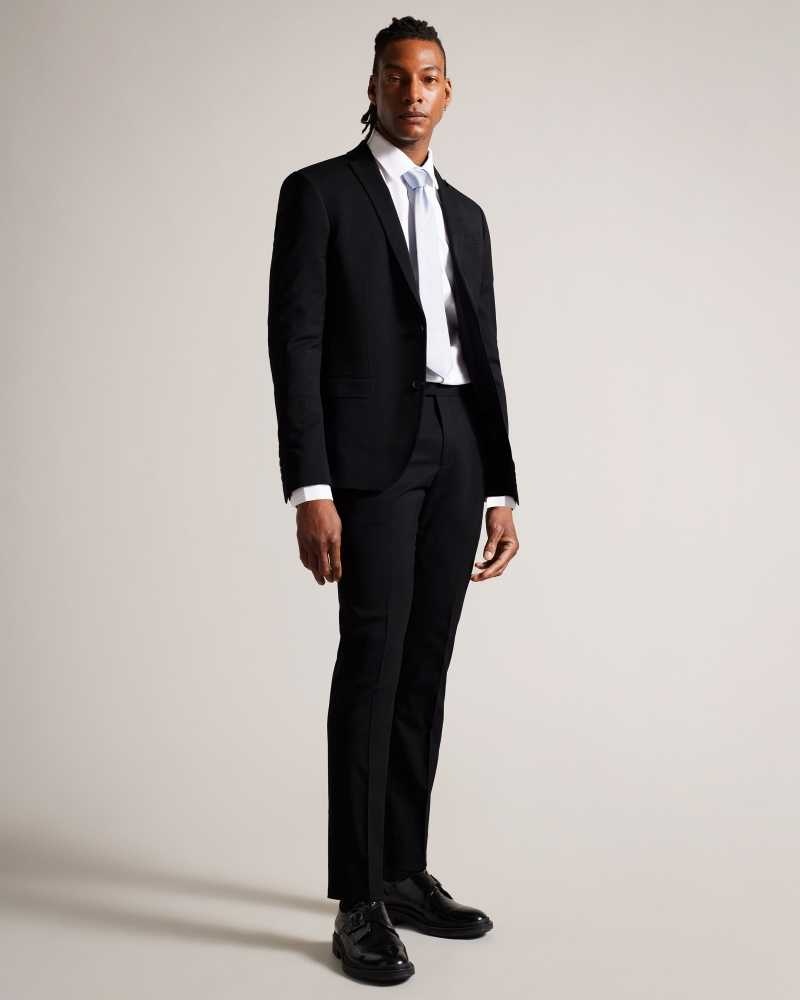 Black Ted Baker Bainsur Black Wool Suit | ZA0001089