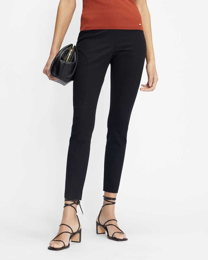 Black Ted Baker Calya Seam Detail Trousers | ZA0001520