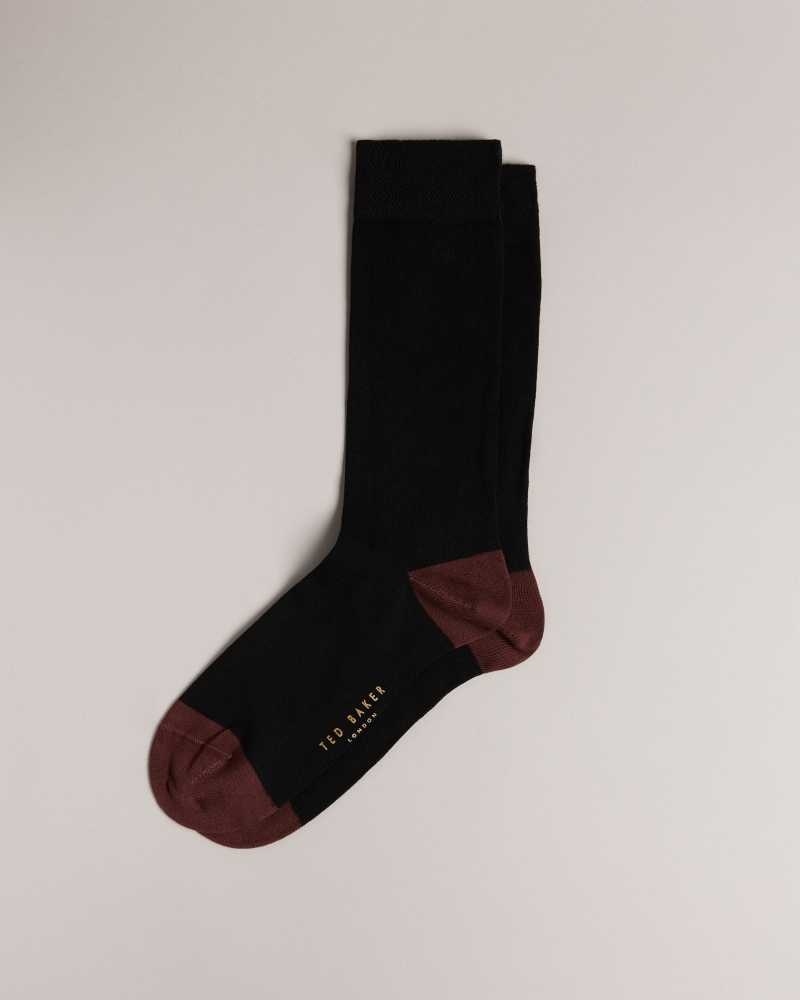 Black Ted Baker Clasic Plain Socks | ZA0002058