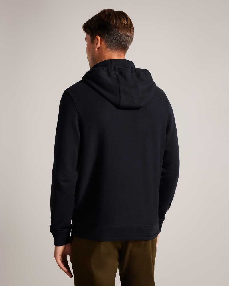 Black Ted Baker Ellja Long Sleeve Cotton Twill Hoodie | ZA0001419