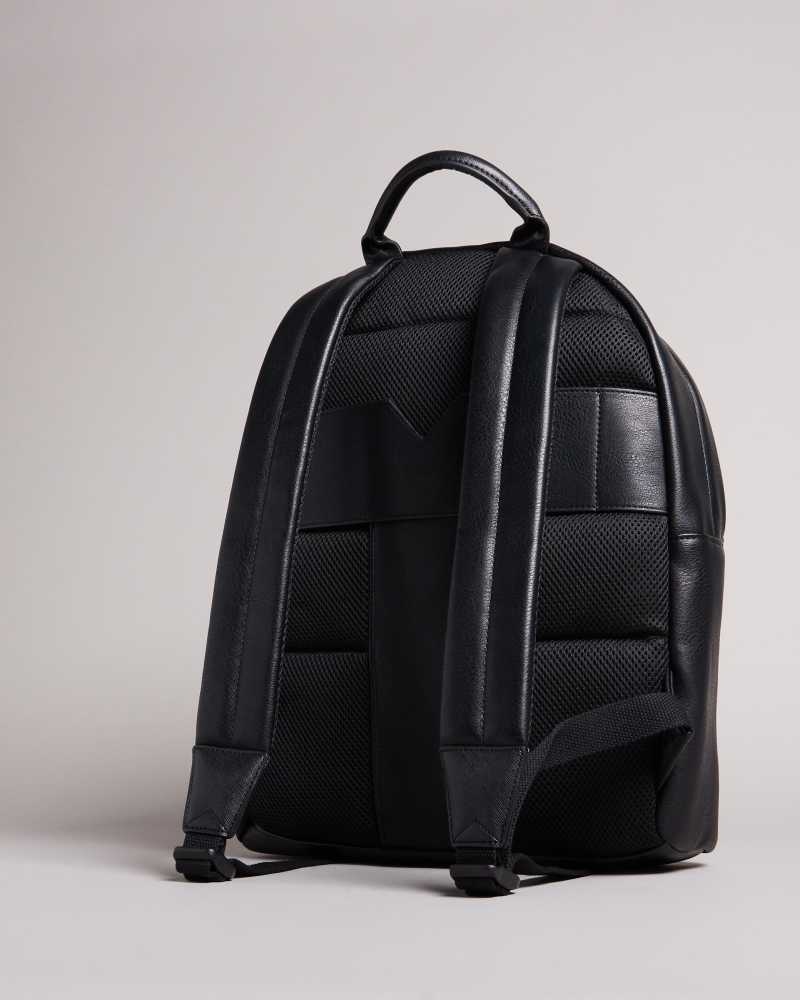 Black Ted Baker Esentle Striped PU Backpack | ZA0000289