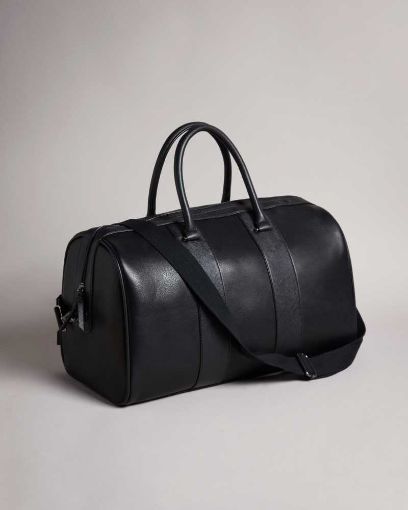 Black Ted Baker Evyday Striped PU Holdall | ZA0000529