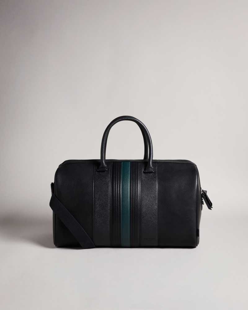 Black Ted Baker Evyday Striped PU Holdall | ZA0000529