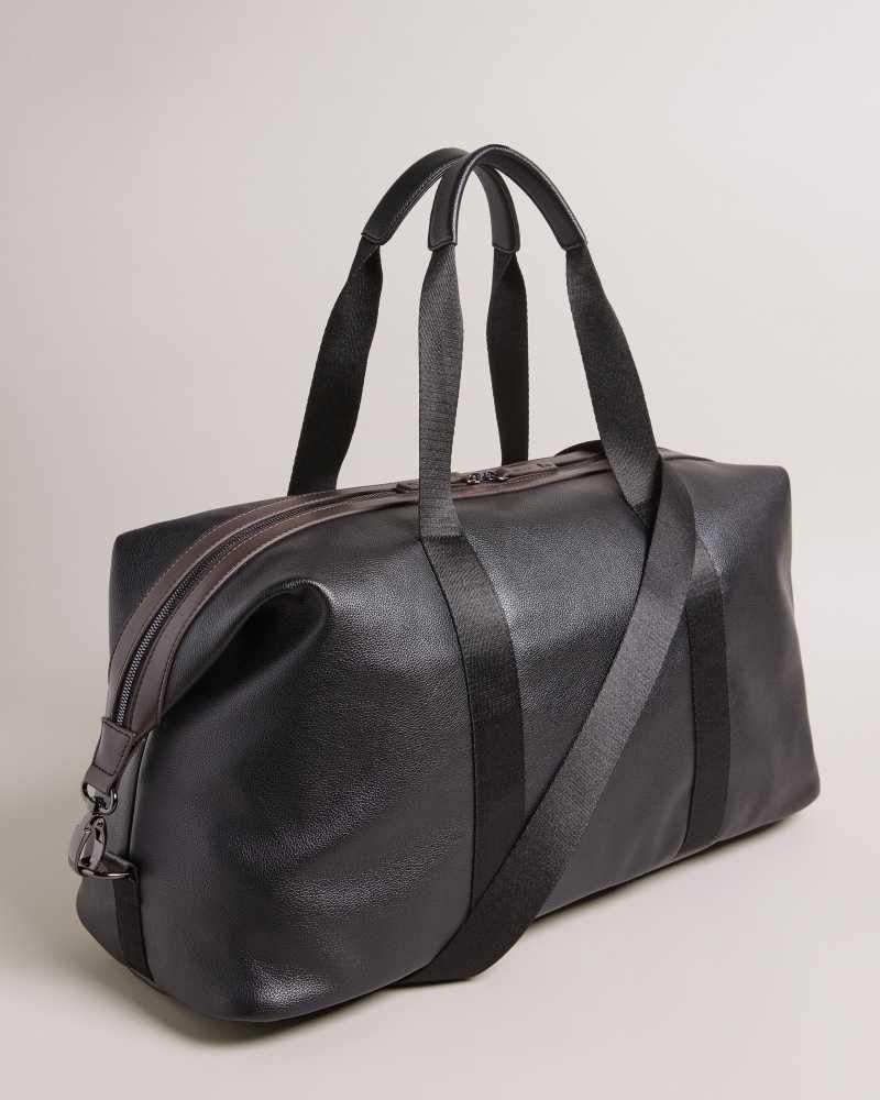 Black Ted Baker Josua Faux Leather Holdall | ZA0000532