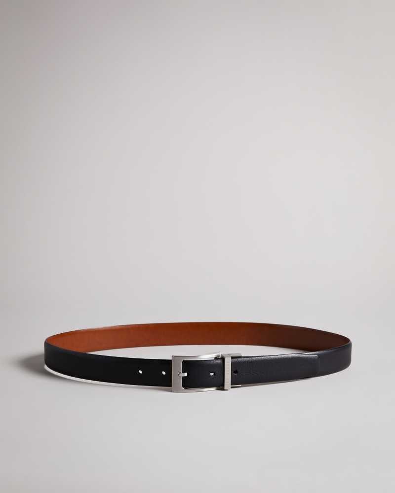 Black Ted Baker Karmer Reversible Leather Belt | ZA0001780