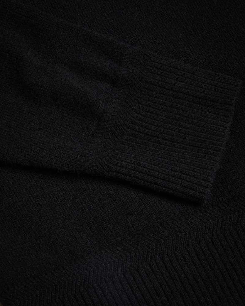 Black Ted Baker Karolt Cashmere Polo Neck Jumper | ZA0000745