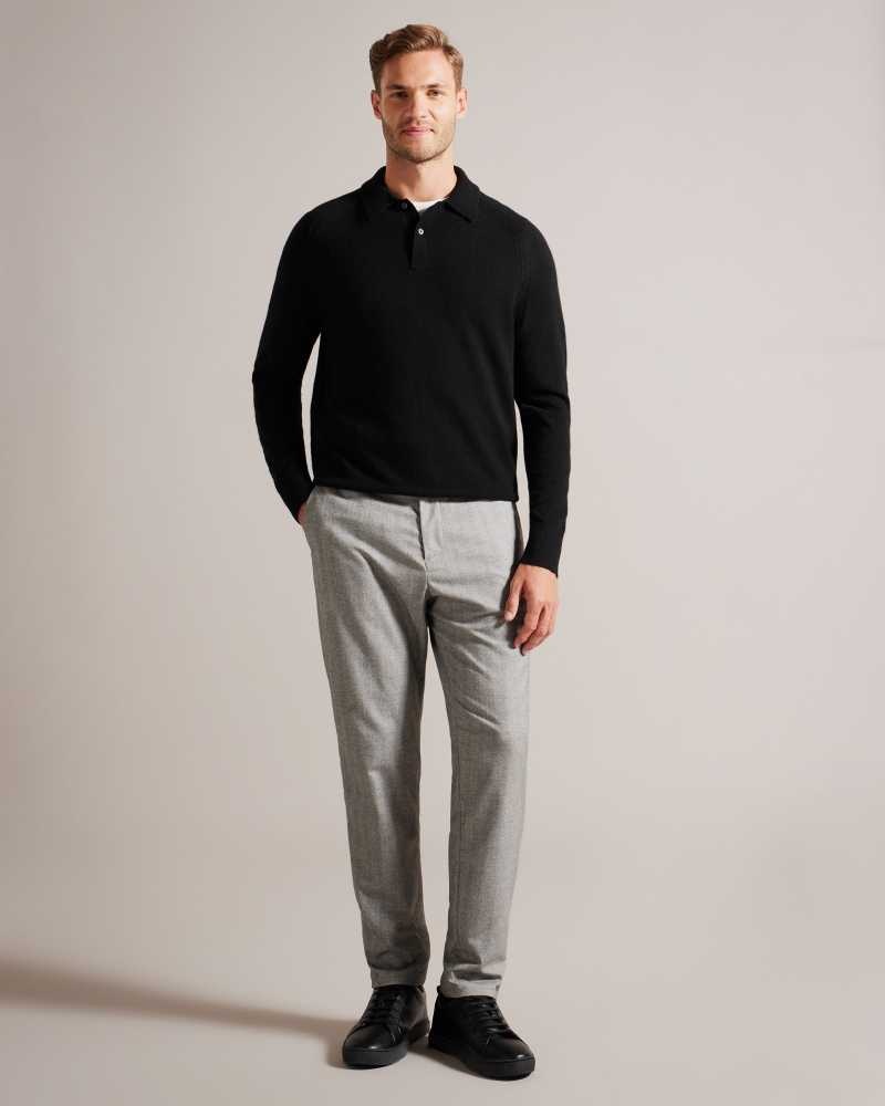 Black Ted Baker Karolt Cashmere Polo Neck Jumper | ZA0000745