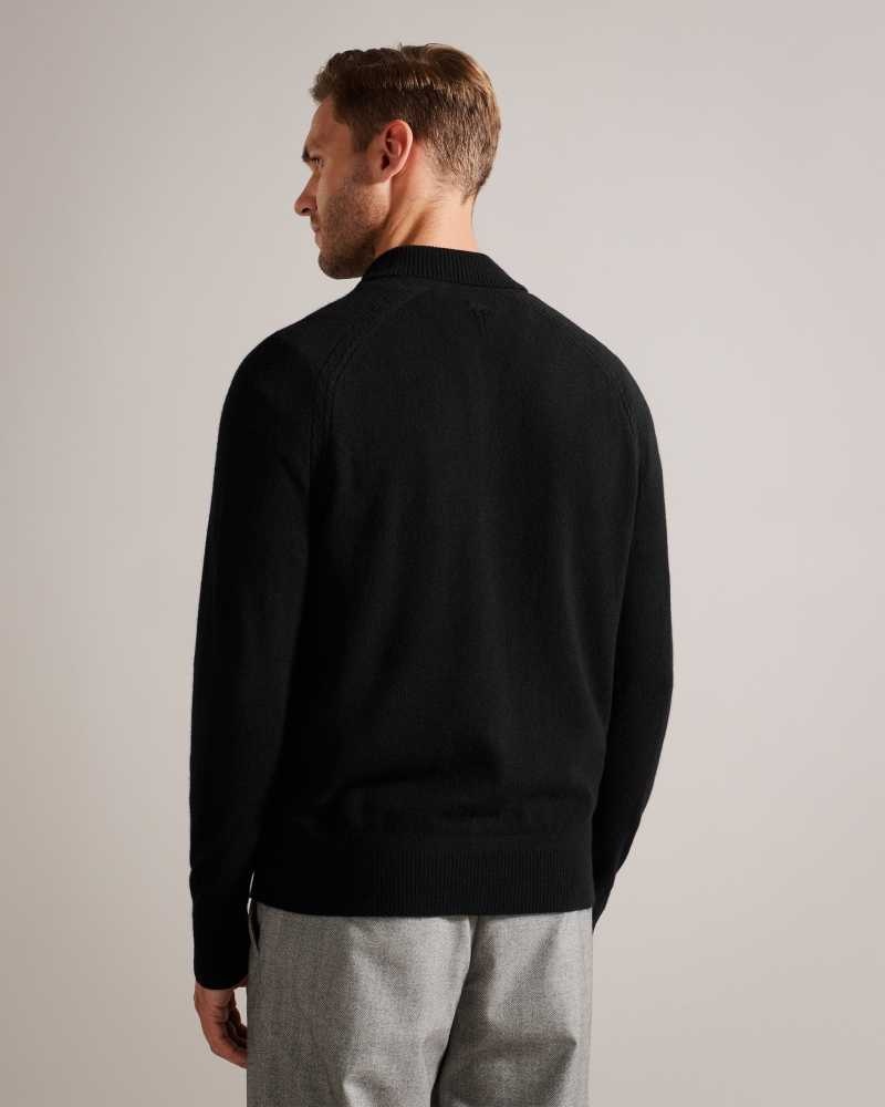 Black Ted Baker Karolt Cashmere Polo Neck Jumper | ZA0000745