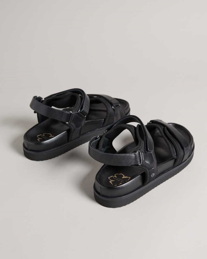 Black Ted Baker Nalha Velcro Sports Sandal | ZA0001657