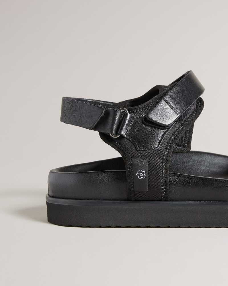 Black Ted Baker Nalha Velcro Sports Sandal | ZA0001657