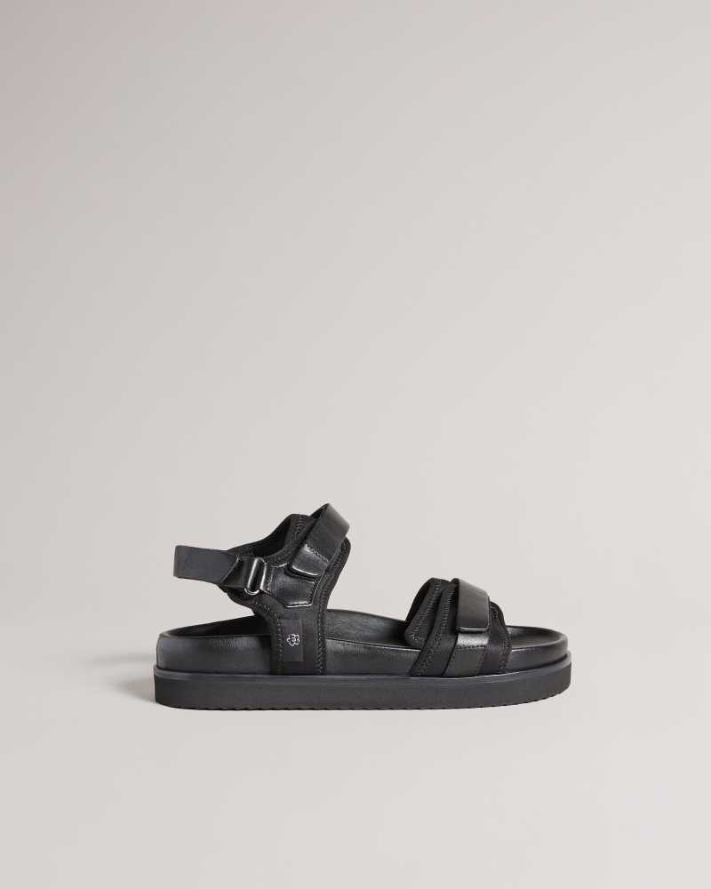 Black Ted Baker Nalha Velcro Sports Sandal | ZA0001657