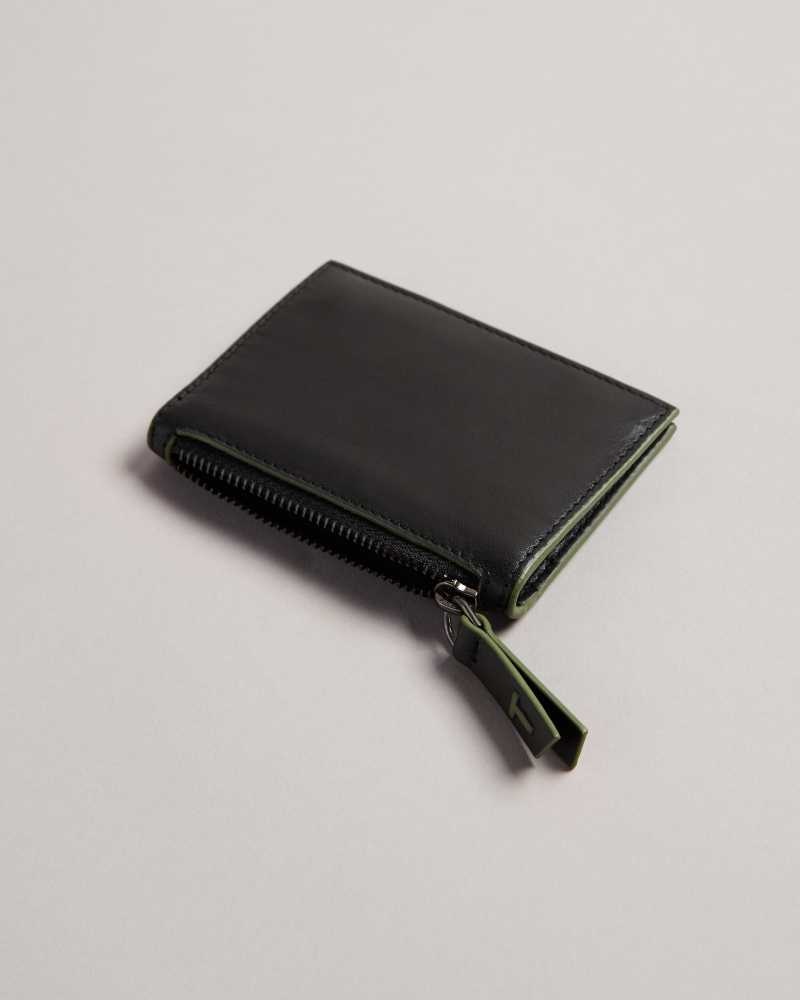 Black Ted Baker Nator Zipped Cardholder | ZA0000358