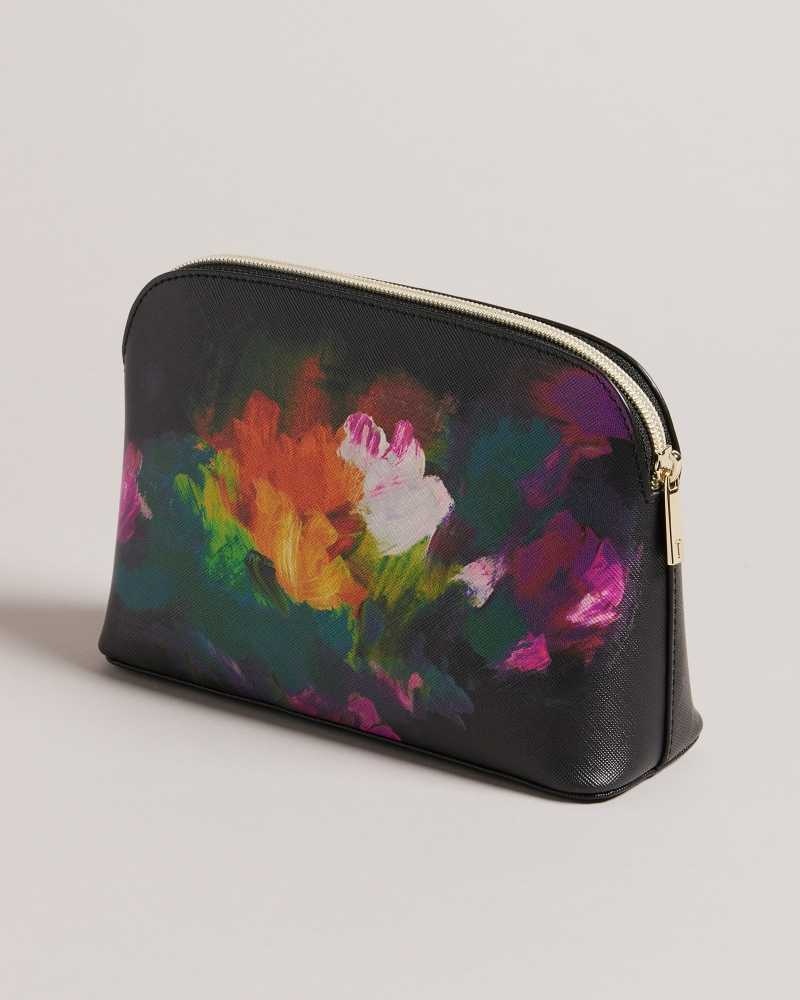 Black Ted Baker Perycon Art Print Makeup Bag | ZA0000334