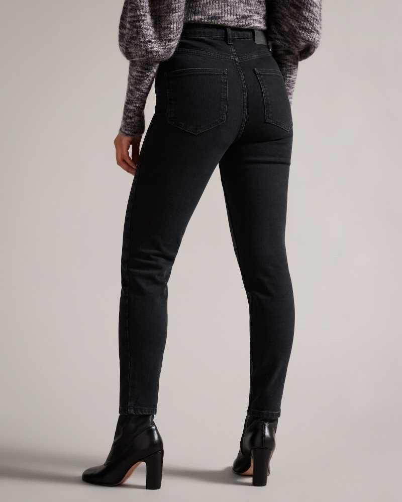 Black Ted Baker Poppiyy Skinny Washed Black Jeans | ZA0000679