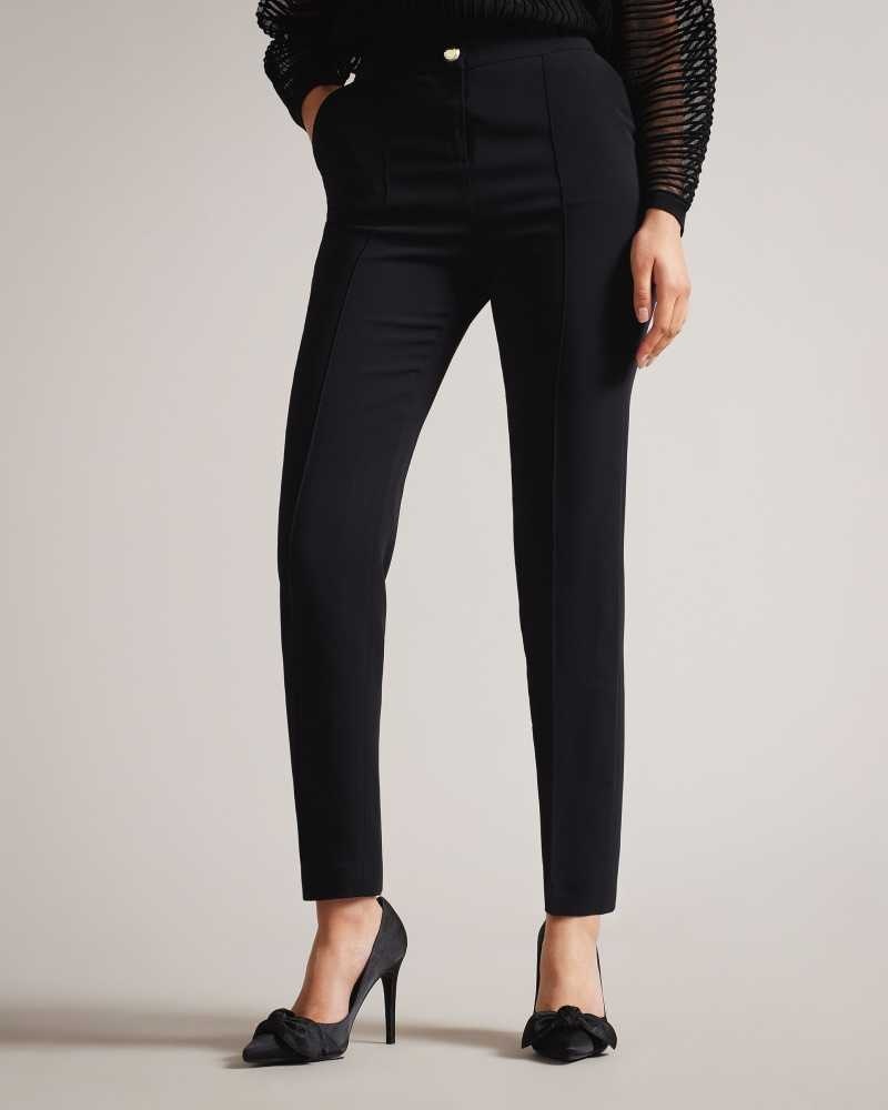 Black Ted Baker Raeet Straight ankle trousers | ZA0001519