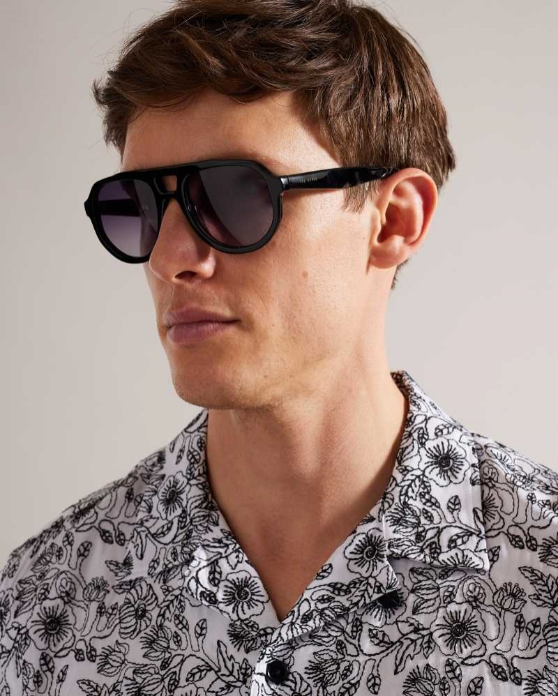 Black Ted Baker Rooman Classic Framed Sunglasses | ZA0002138