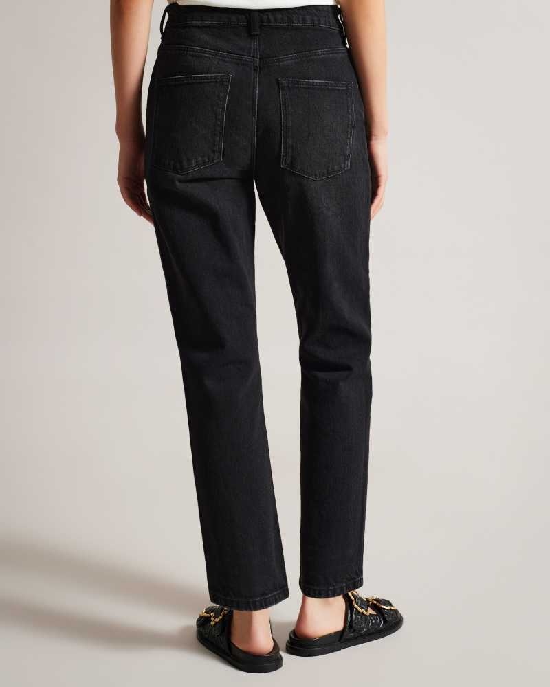 Black Ted Baker Tisola Straight Leg Jeans | ZA0000670