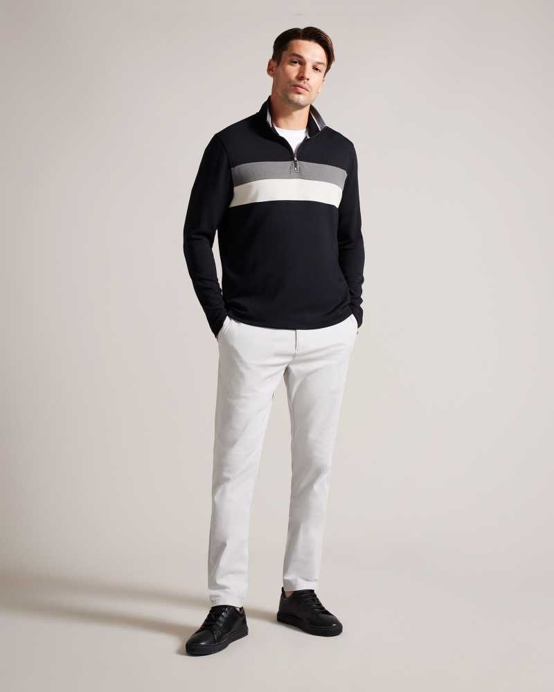 Black Ted Baker Veller Long Sleeve Half Zip Jumper | ZA0000718