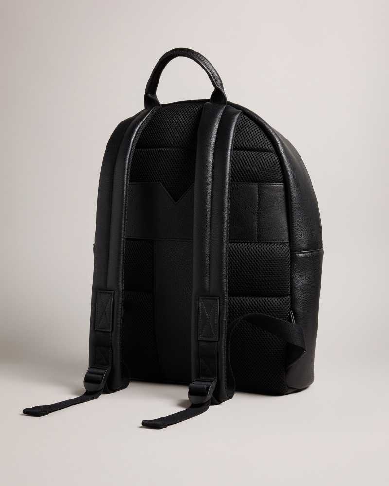 Black Ted Baker Waynor House Check PU Backpack | ZA0000274