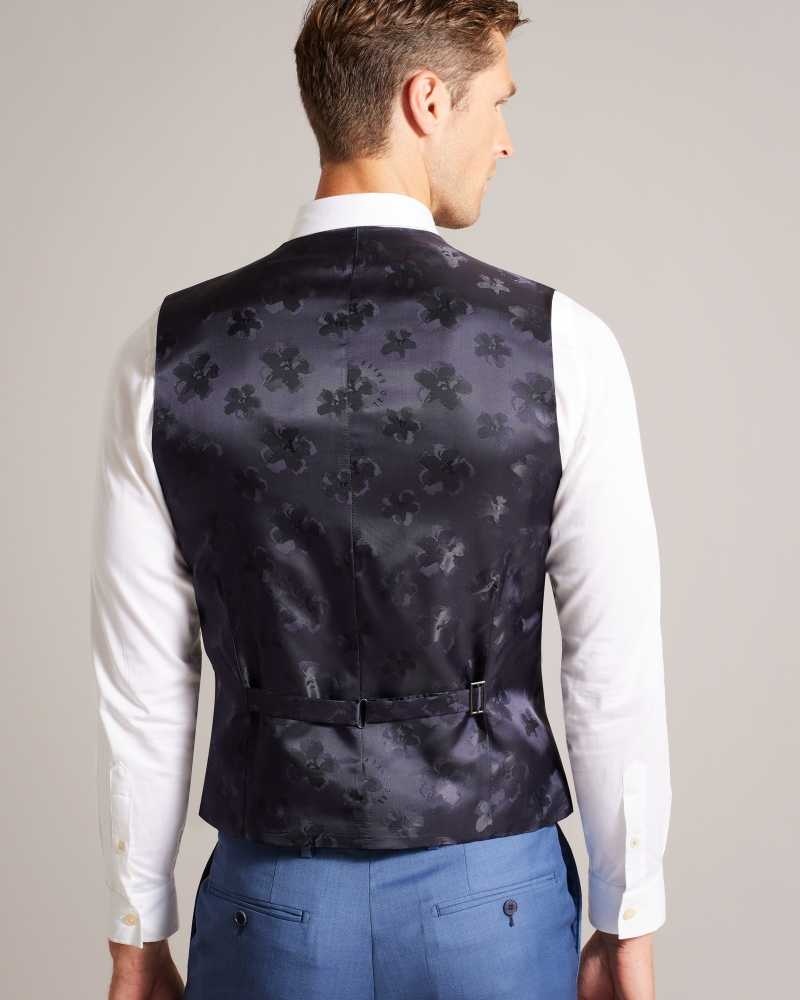 Blue Ted Baker Dorsews Wool Waistcoat | ZA0001110