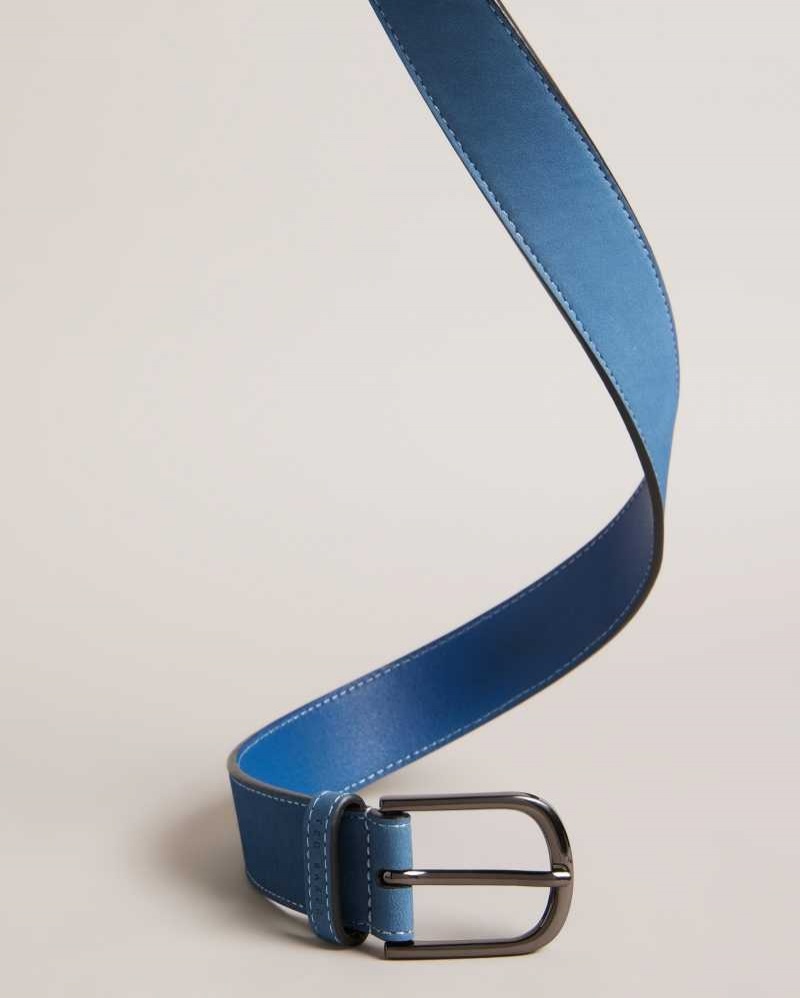 Blue Ted Baker Grisham Leather Belt | ZA0001746