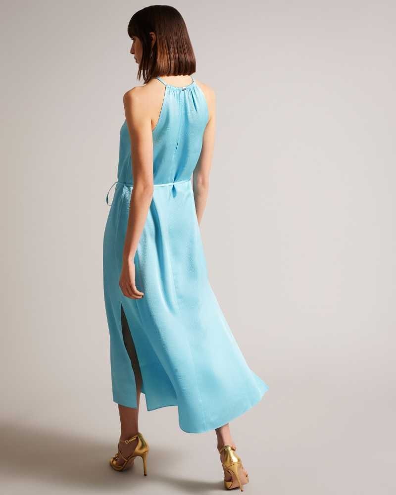 Blue Ted Baker Roxieyy Halterneck Midaxi Dress | ZA0000101