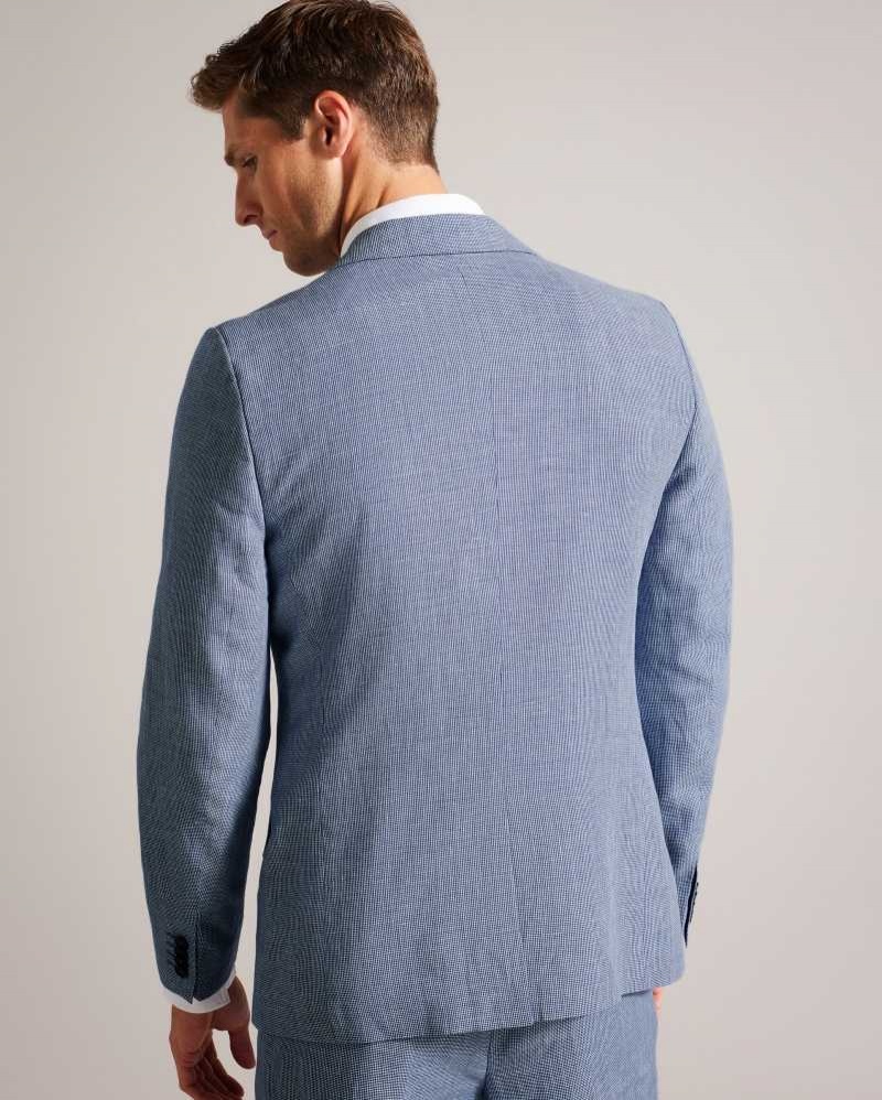 Blue Ted Baker Scopej Slim Fit Puppytooth Suit Jacket | ZA0000626