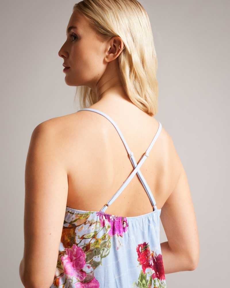 Blue Ted Baker Stepfy Midi Floral Slip | ZA0000801