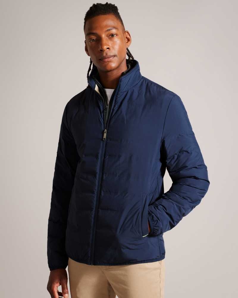 Blue Ted Baker Tucson Slim Quilt Puffer Jacket | ZA0000656