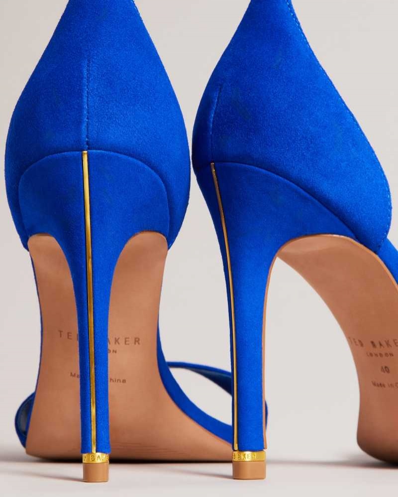 Bright Blue Ted Baker Helmias Open Toe Suede Sandals | ZA0001680