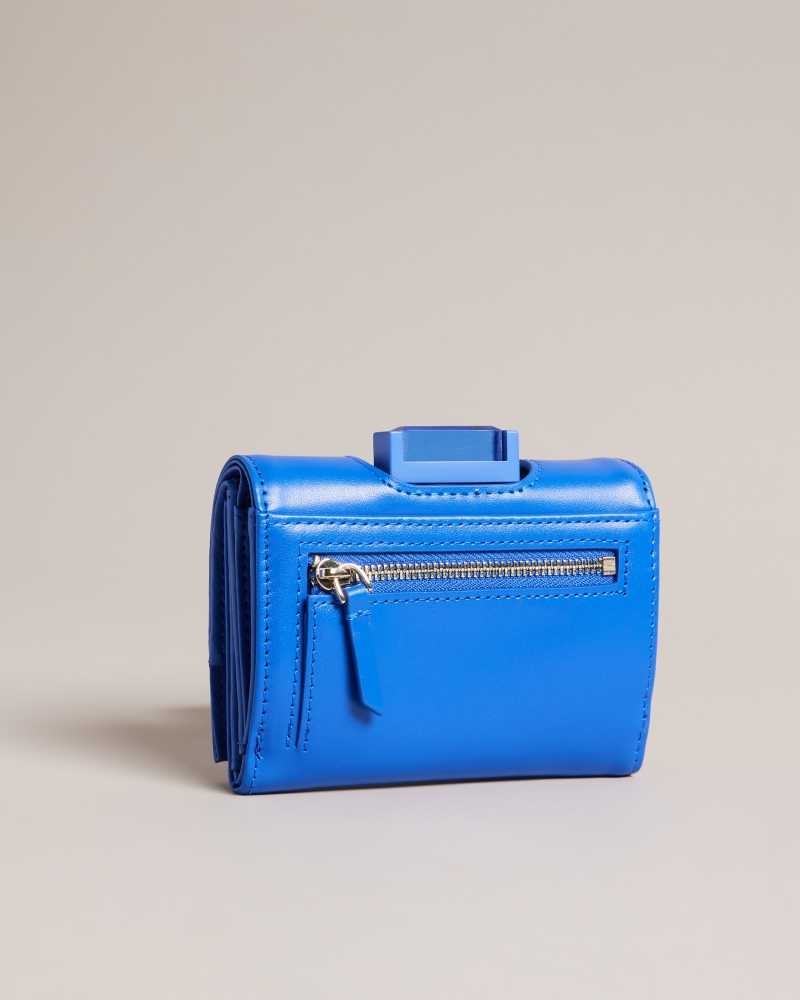 Bright Blue Ted Baker Rozza Matte Leather Small Crystal Purse | ZA0000377