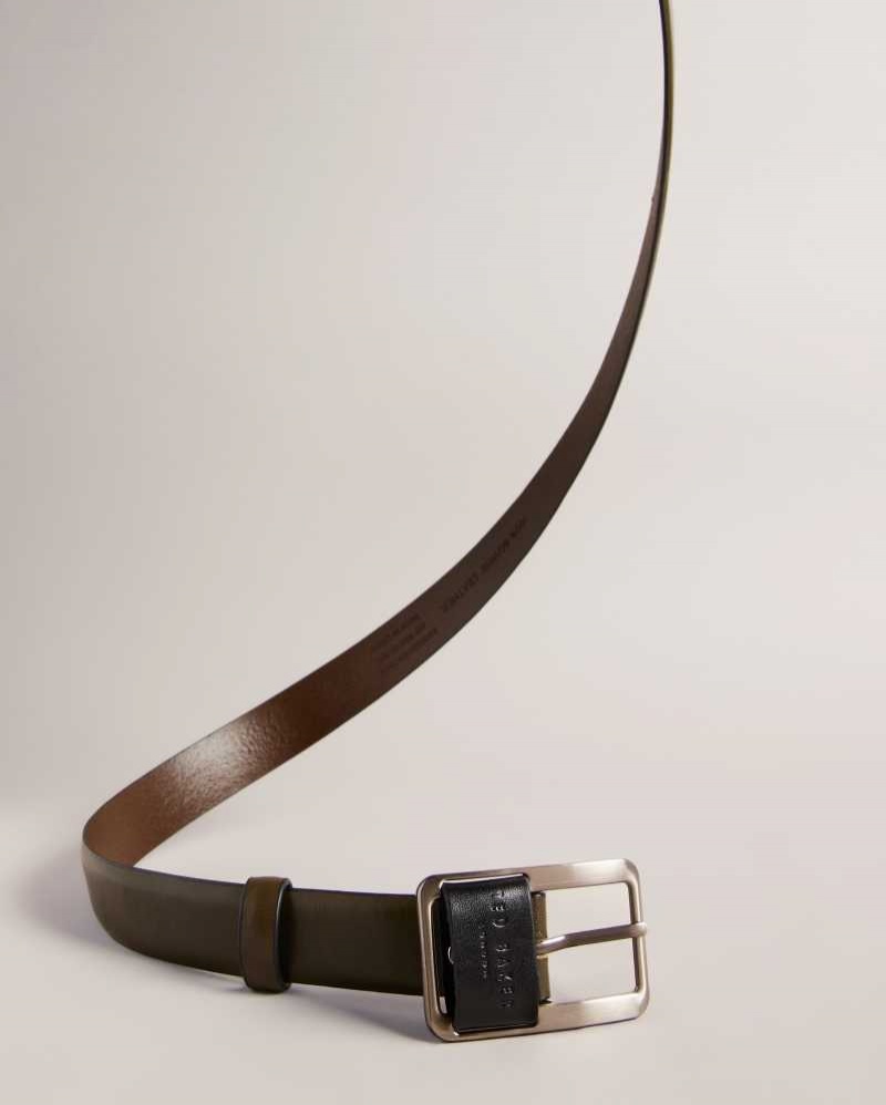 Brown Chocolate Ted Baker Koen Centre Bar Buckle Belt | ZA0001779