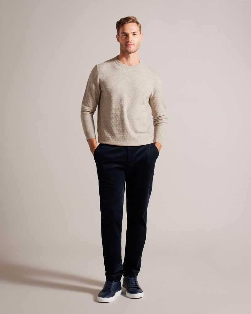 Brown Tan Ted Baker Loung Long Sleeve T Knit Jumper | ZA0000735