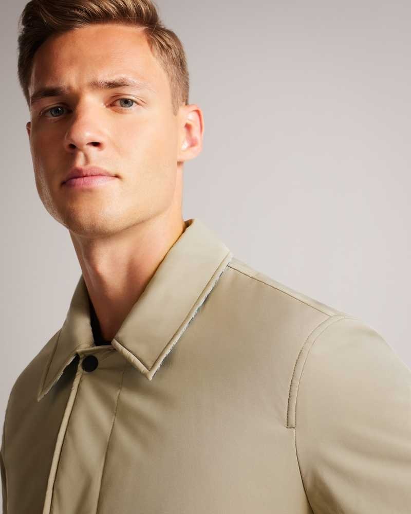 Brown Tan Ted Baker Talacre Showerproof Wadded Coach Jacket | ZA0000609