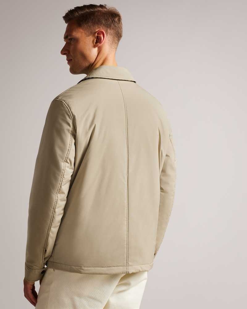 Brown Tan Ted Baker Talacre Showerproof Wadded Coach Jacket | ZA0000609