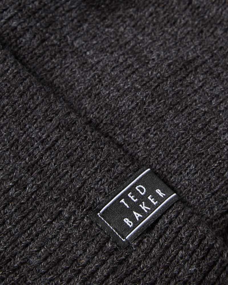 Charcoal Ted Baker Benit Knitted Beanie | ZA0001869