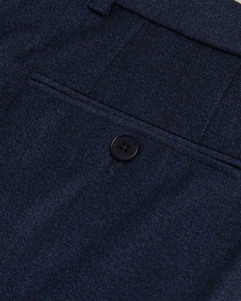 Dark Blue Ted Baker Andesst Pure Wool Slim Fit Suit Trousers | ZA0001126