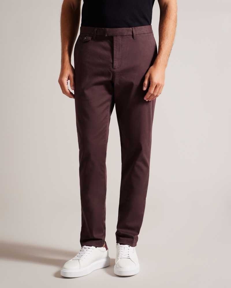 Deep Purple Ted Baker Haydae Slim Fit Chinos | ZA0001552