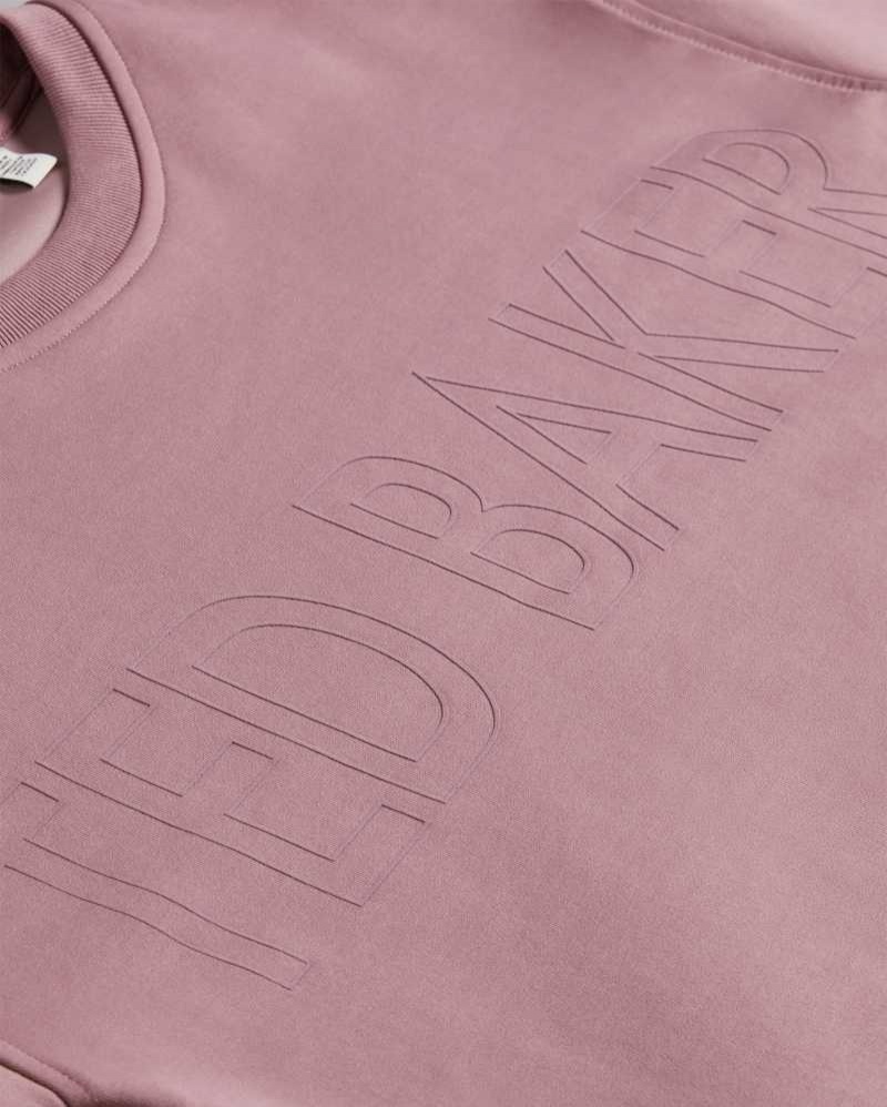 Dusky Pink Ted Baker Lorito Logo Sweatshirt | ZA0001426