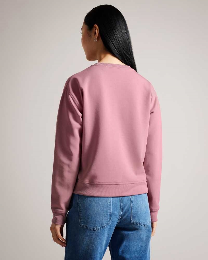 Dusky Pink Ted Baker Lorito Logo Sweatshirt | ZA0001426