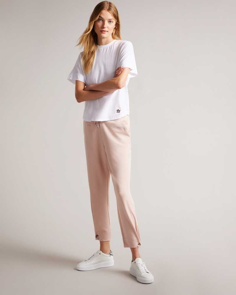 Dusky Pink Ted Baker Orthon Joggers With Pleated Cuff | ZA0001536