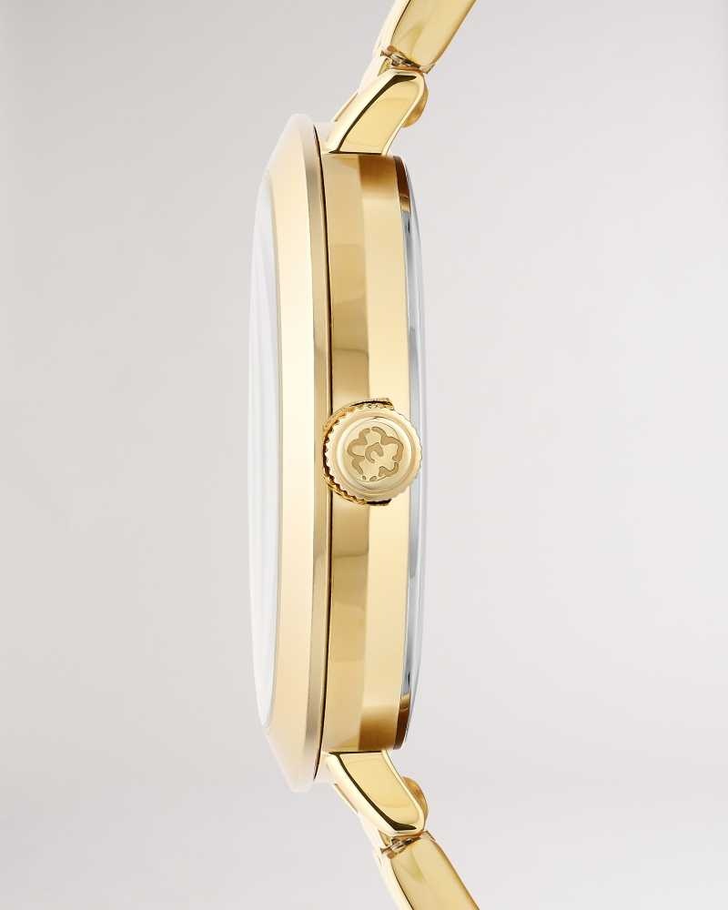 Gold Colour Ted Baker Ammiee Magnolia Dial Bracelet Watch | ZA0002172