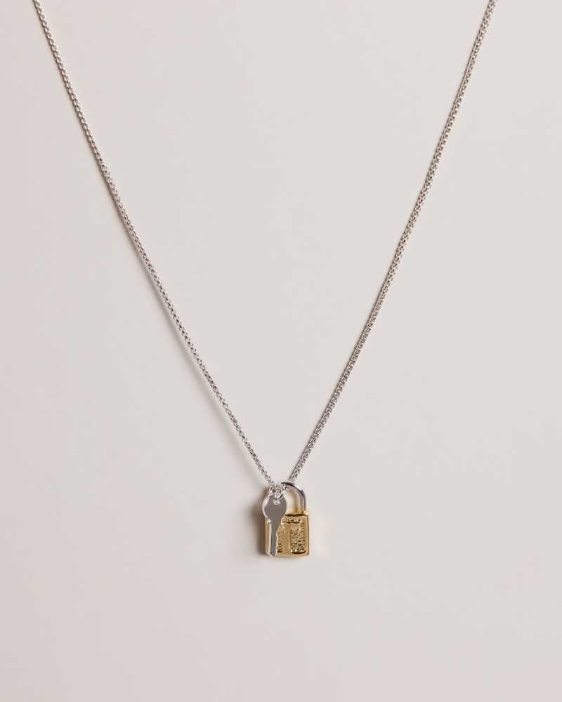 Gold Colour Ted Baker Tedla Tedlock Pendant Necklace | ZA0002020