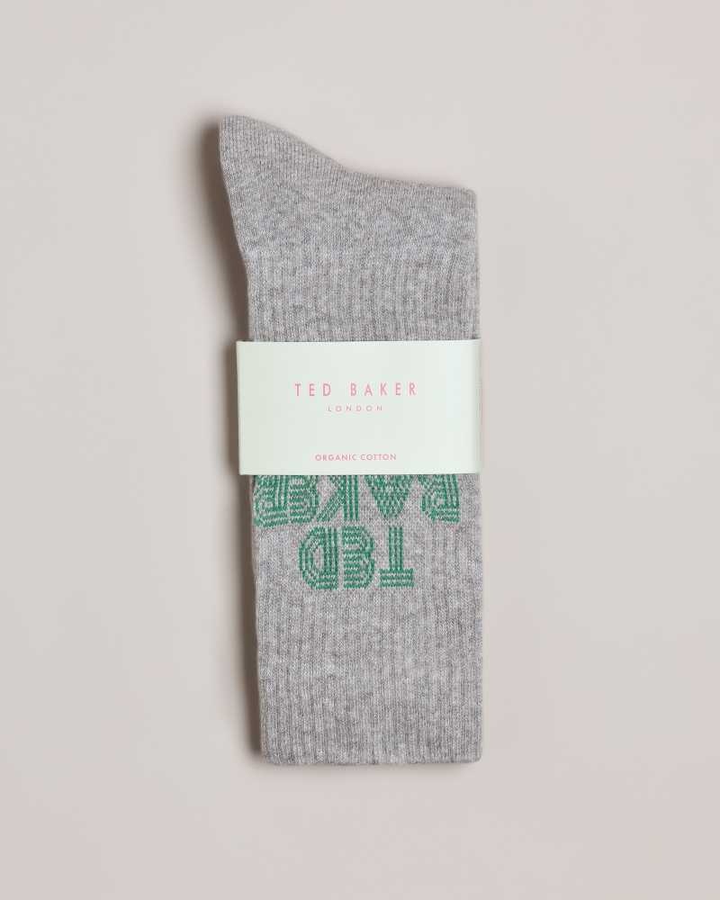 Grey Ted Baker Bransk Branded Socks | ZA0002076