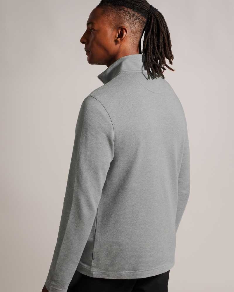 Grey Ted Baker Gazine Long Sleeve Half Zip Pullover | ZA0000684